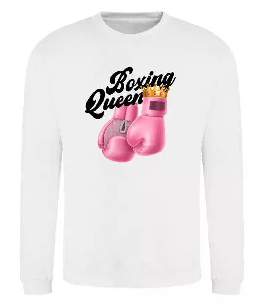 Світшот Boxing queen Білий фото