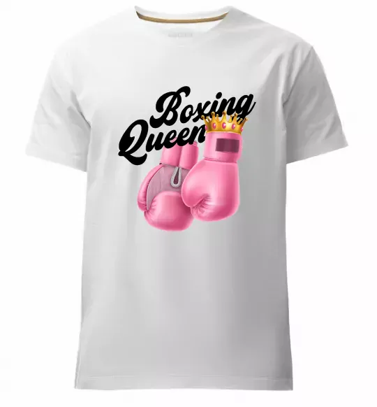 Мужская премиум футболка Boxing queen Белый фото
