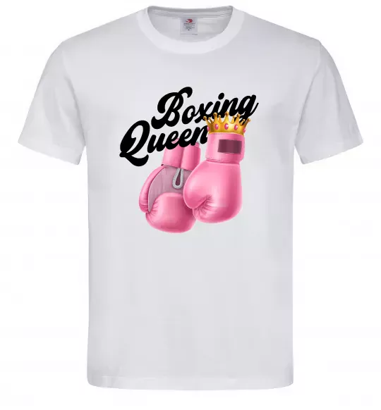 Мужская футболка Boxing queen Белый фото