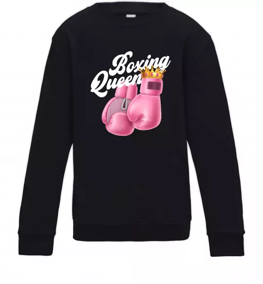 Детский Свитшот Boxing queen Черный фото