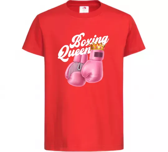 Детская футболка Boxing queen Красный фото