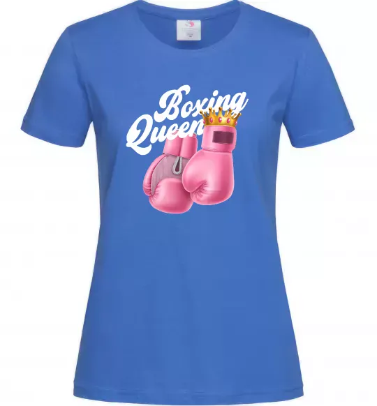 Жіноча футболка Boxing queen Яскраво-синій фото