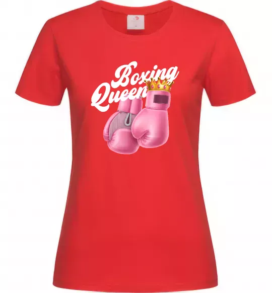 Жіноча футболка Boxing queen Червоний фото