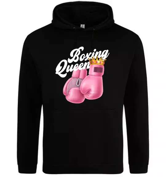 Жіноча толстовка (худі) Boxing queen Чорний фото