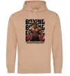 Мужская толстовка (худи) Boxing minotaur Песочный фото