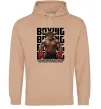 Женская толстовка (худи) Boxing minotaur Песочный фото