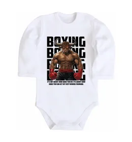 Дитячий бодік Boxing minotaur Білий фото
