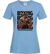 Женская футболка Boxing minotaur Голубой фото
