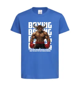 Дитяча футболка Boxing minotaur Яскраво-синій фото