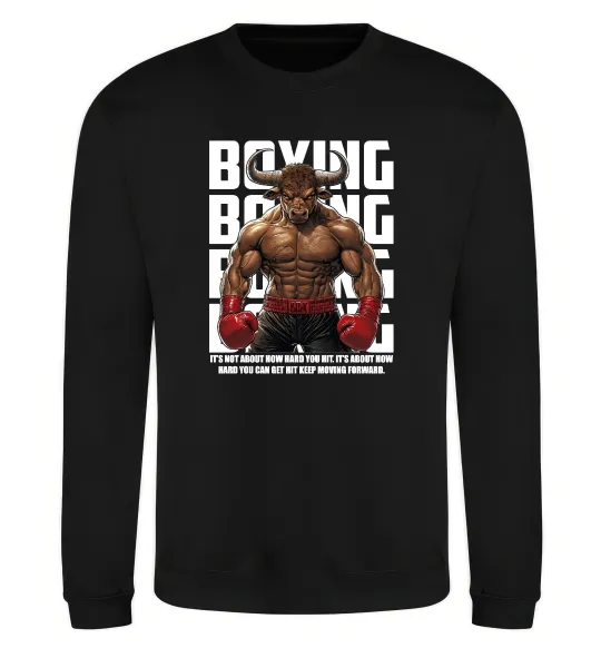 Свитшот Boxing minotaur Черный фото