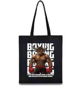 Еко-сумка Boxing рукавиці та груша Чорний фото Еко-сумка Boxing рукавиці та груша Чорний фото