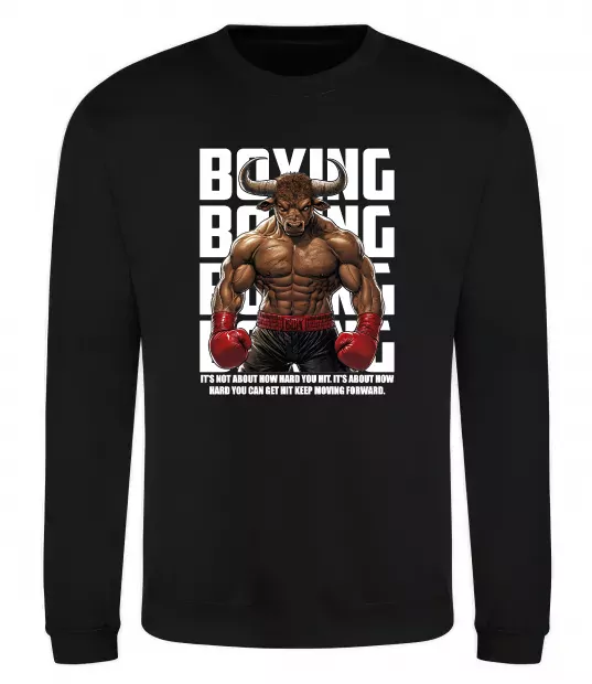 Свитшот Boxing minotaur Черный фото