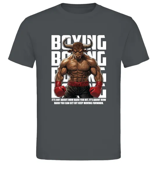 Мужская футболка Boxing minotaur Графит фото