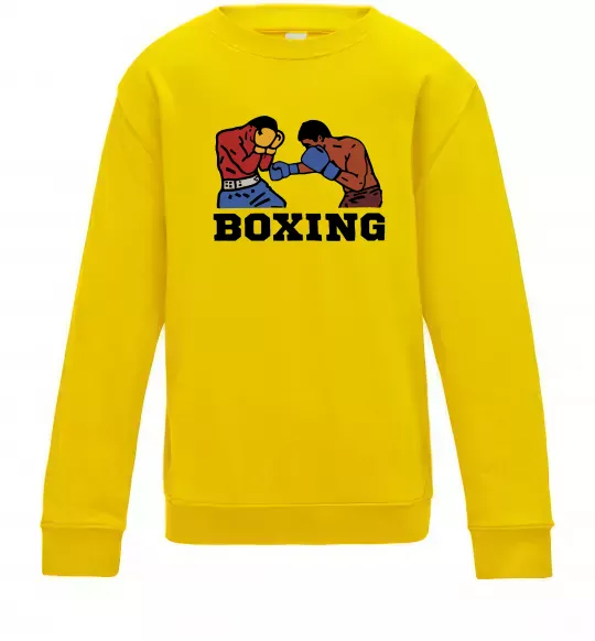 Дитячий світшот Boxing men Сонячно жовтий фото