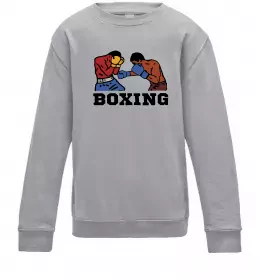 Дитячий світшот Boxing men Сірий меланж фото