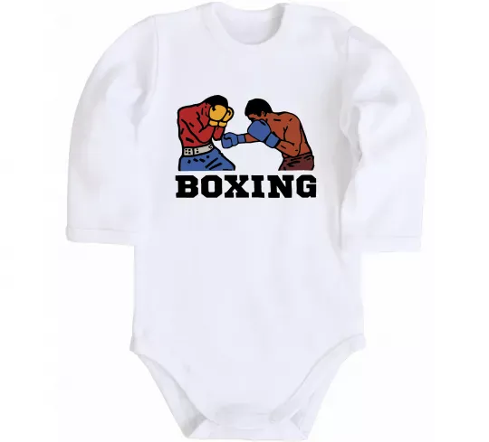 Дитячий бодік Boxing men Білий фото
