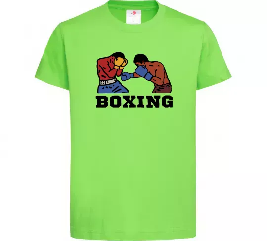 Дитяча футболка Boxing men Лаймовий фото