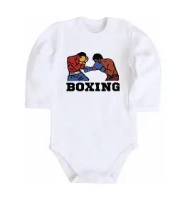 Дитячий бодік Boxing men Білий фото