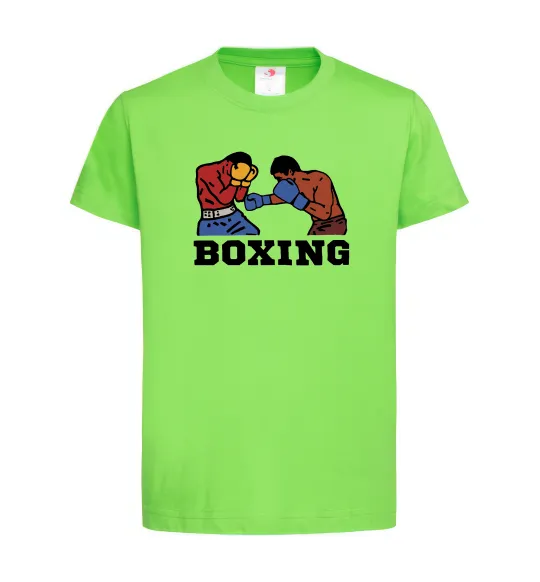 Детская футболка Boxing men Лаймовый фото