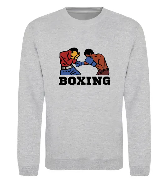 Свитшот Boxing men Серый меланж фото