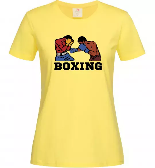 Жіноча футболка Boxing men Лимонний фото