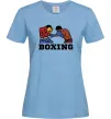 Жіноча футболка Boxing men Блакитний фото
