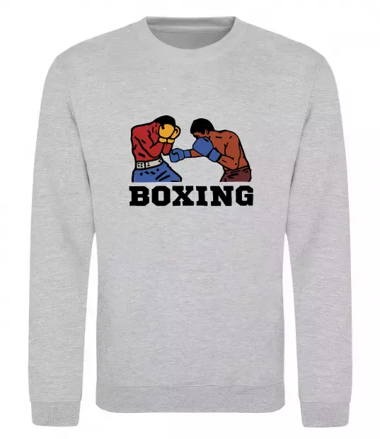 Свитшот Boxing men Серый меланж фото