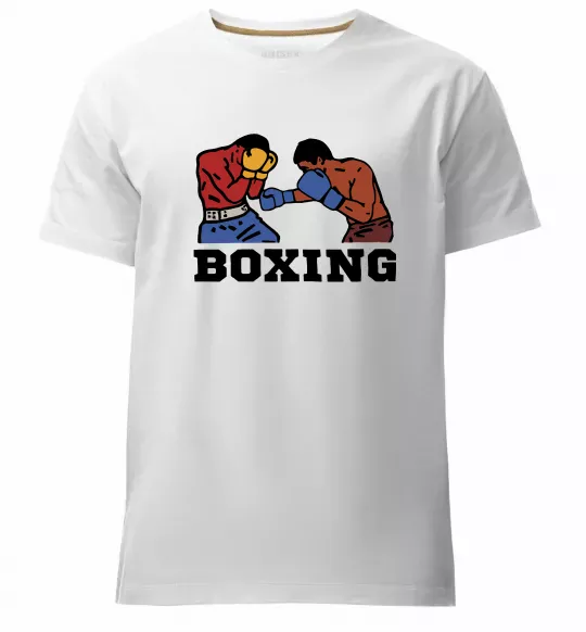 Мужская премиум футболка Boxing men Белый фото