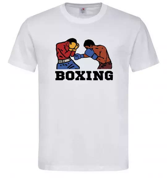 Чоловіча футболка Boxing men Білий фото