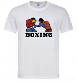 Мужская футболка Boxing men Белый фото