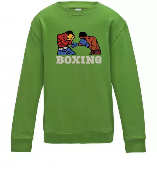 Дитячий світшот Boxing men Лаймовий фото