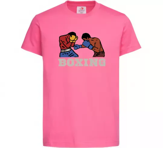Дитяча футболка Boxing men Яскраво-рожевий фото