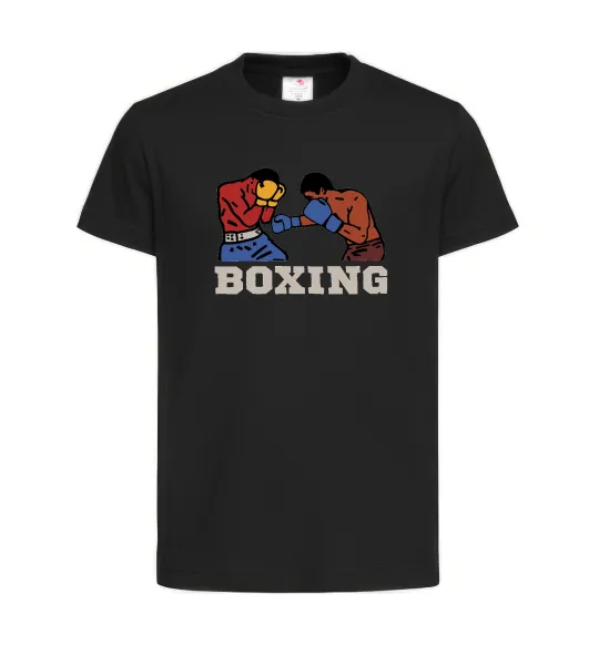 Детская футболка Boxing men Черный фото