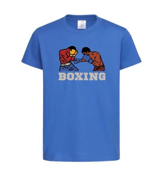 Детская футболка Boxing men Ярко-синий фото