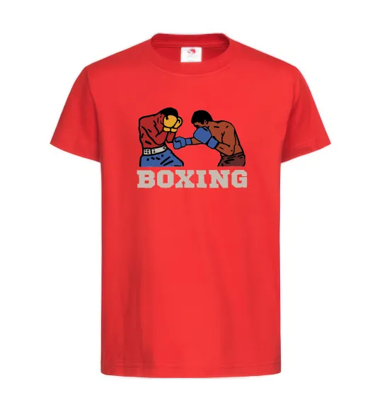 Детская футболка Boxing men Красный фото