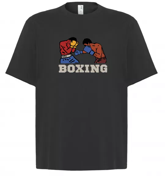 Футболка Оверсайз Boxing men Черный фото