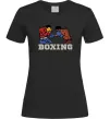 Жіноча футболка Boxing men Чорний фото