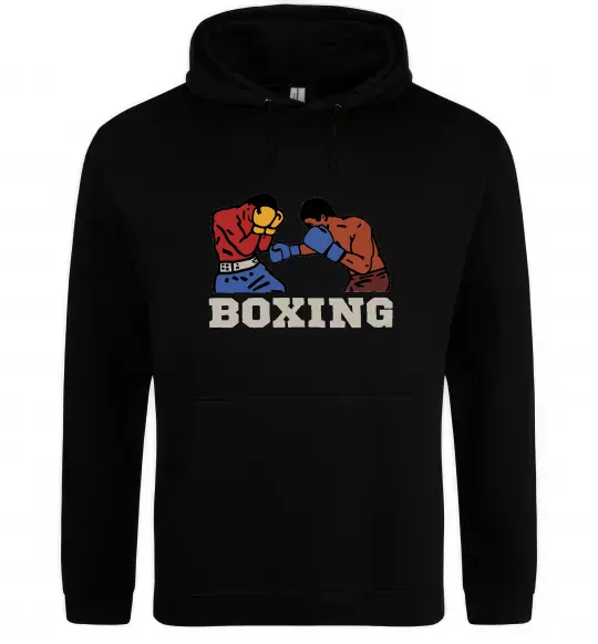 Чоловіча толстовка (худі) Boxing men Чорний фото