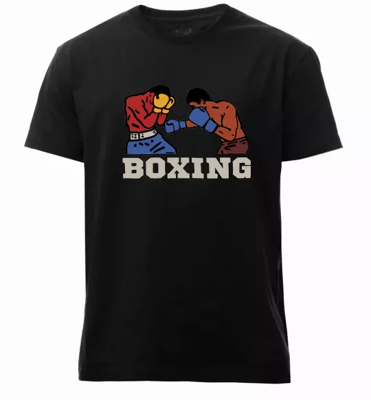 Мужская премиум футболка Boxing men Черный фото
