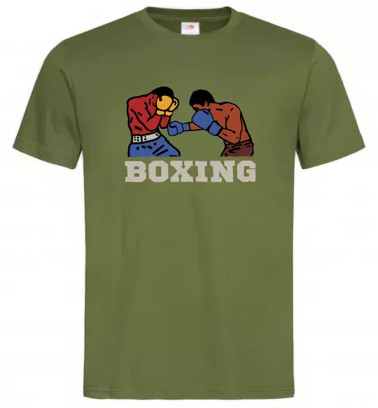 Чоловіча футболка Boxing men Оливковий фото