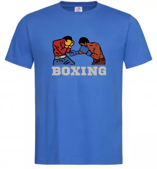 Чоловіча футболка Boxing men Яскраво-синій фото
