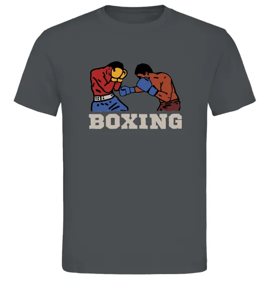 Чоловіча футболка Boxing men Графіт фото