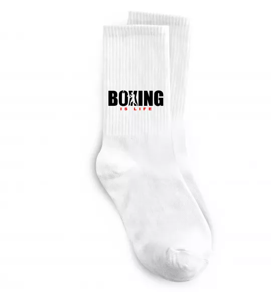 Носки Boxing is life Белый фото