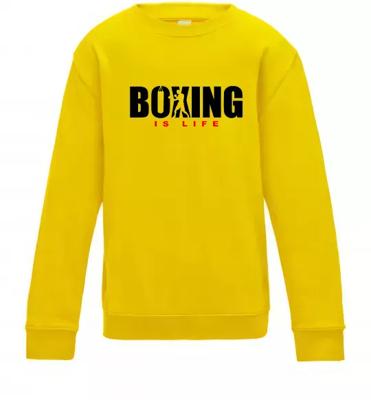 Дитячий світшот Boxing is life Сонячно жовтий фото