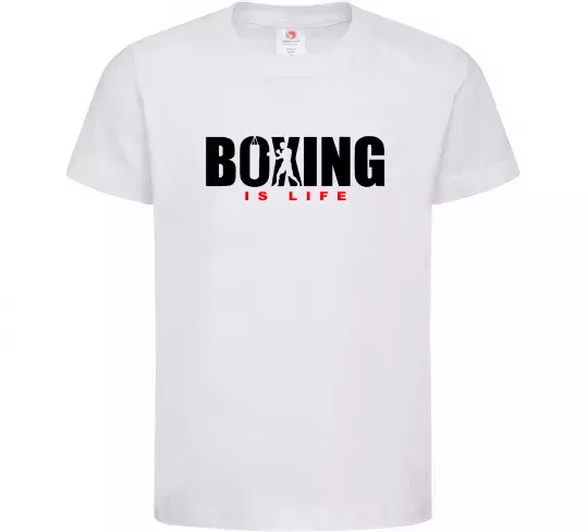 Детская футболка Boxing is life Белый фото