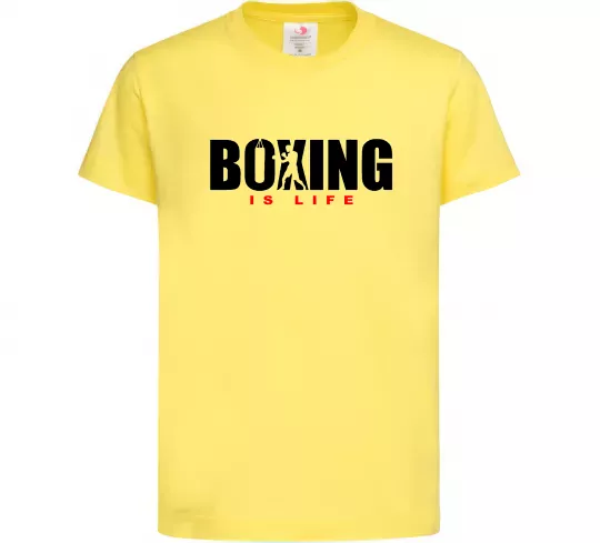 Детская футболка Boxing is life Лимонный фото