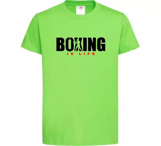 Детская футболка Boxing is life Лаймовый фото