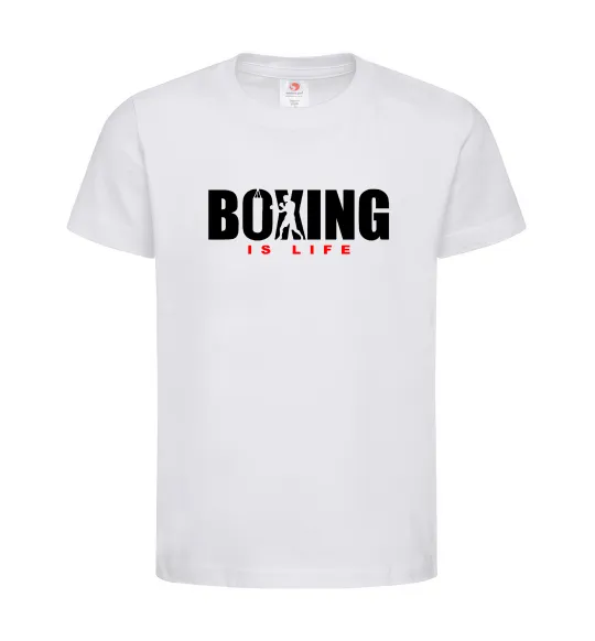 Детская футболка Boxing is life Белый фото