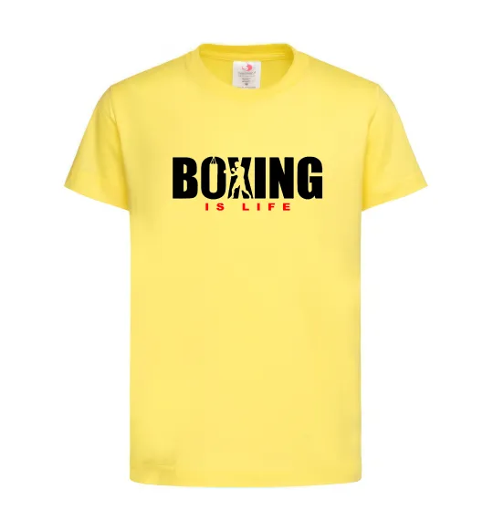 Детская футболка Boxing is life Лимонный фото