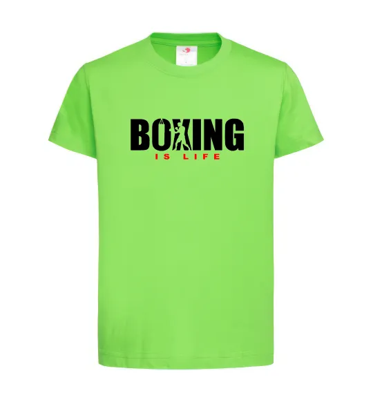 Детская футболка Boxing is life Лаймовый фото